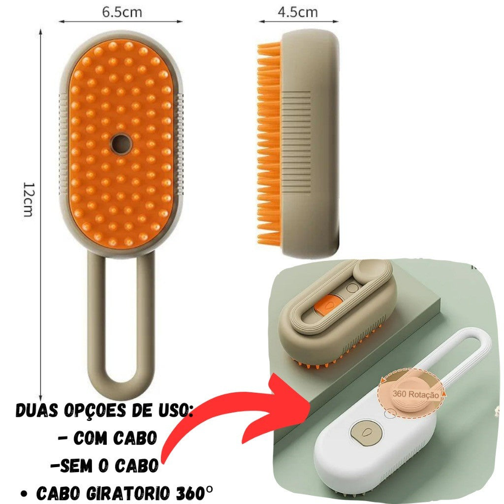 3 Em 1 Escova A Vapor Para Gato/Cachorro Pente de massagem para remoção de pêlos