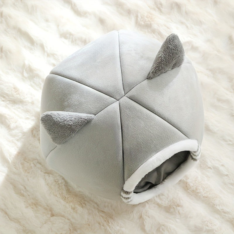 Cama Toca para Gatos com Colchão Macio para Sono Profundo, Produtos para Animais