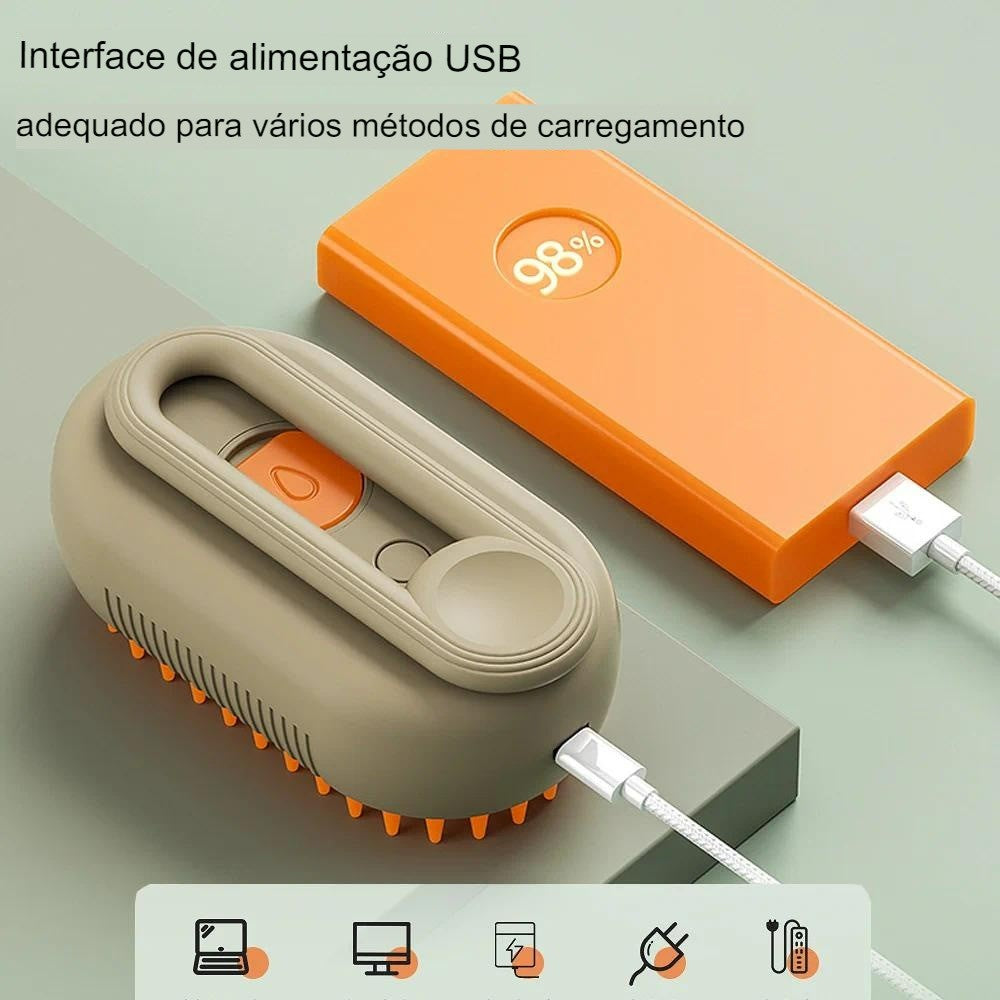 3 Em 1 Escova A Vapor Para Gato/Cachorro Pente de massagem para remoção de pêlos