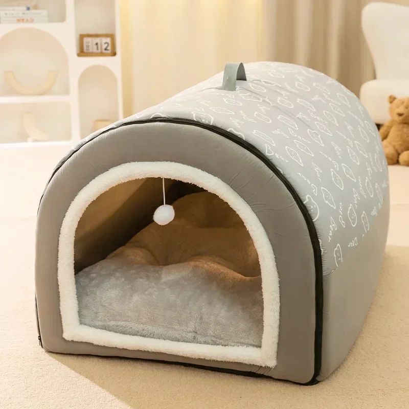Cama Quente de Inverno para Cães, Removível, Ninho Aconchegante para Cães e Gato