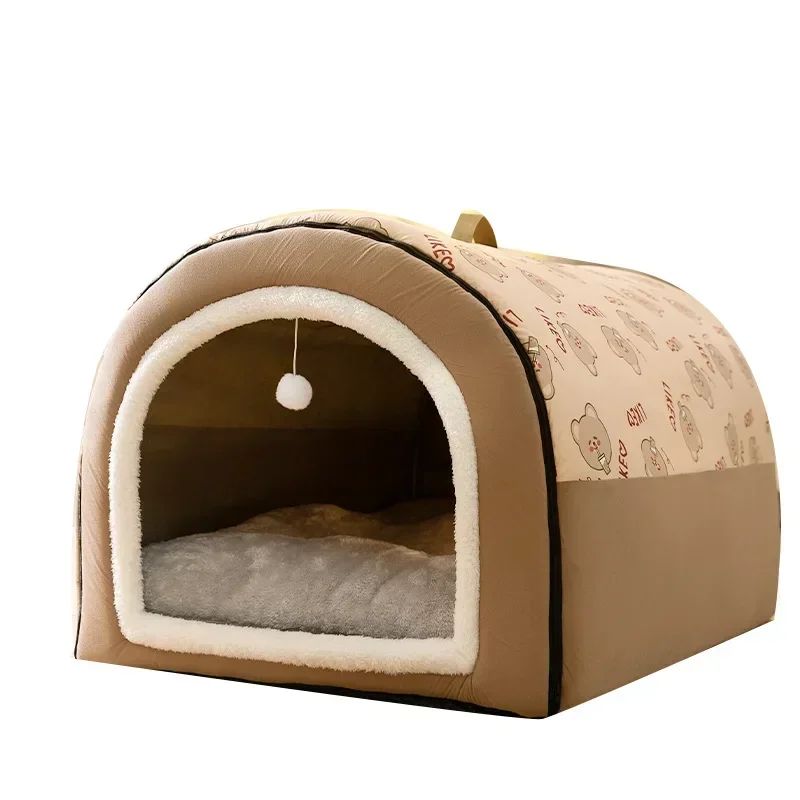Cama Quente de Inverno para Cães, Removível, Ninho Aconchegante para Cães e Gato