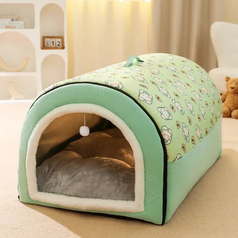 Cama Quente de Inverno para Cães, Removível, Ninho Aconchegante para Cães e Gato