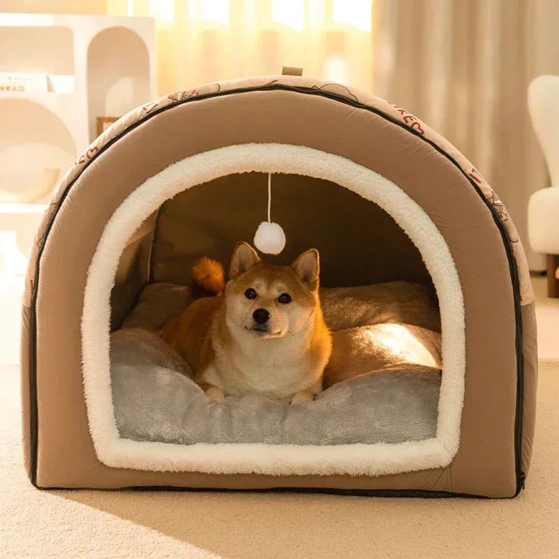 Cama Quente de Inverno para Cães, Removível, Ninho Aconchegante para Cães e Gato