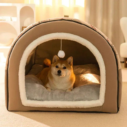 Cama Quente de Inverno para Cães, Removível, Ninho Aconchegante para Cães e Gato