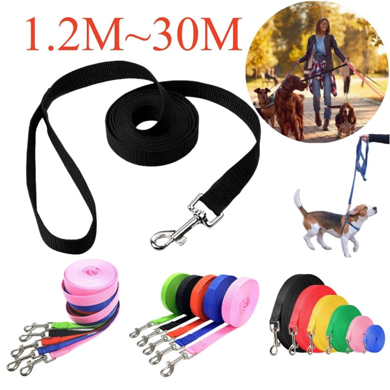 Trela longa para cães, 1,2m-30m, excessiva, coleira para cachorro, treinamento a