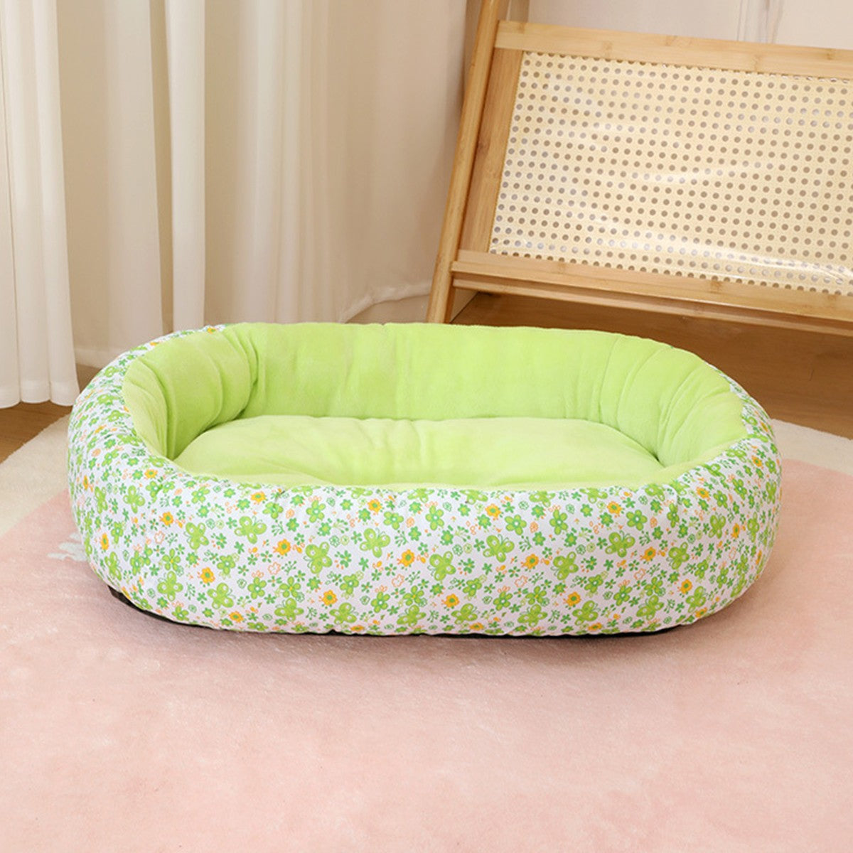 Cama floral para cães, toda a temporada, buldogue francês, chihuahua, cama macia