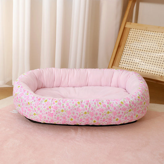 Cama floral para cães, toda a temporada, buldogue francês, chihuahua, cama macia